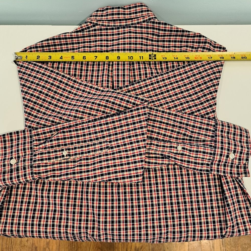 J. Crew men's medium slim stretch 98% organic cotton button down plaid shirt - Picture 14 of 14